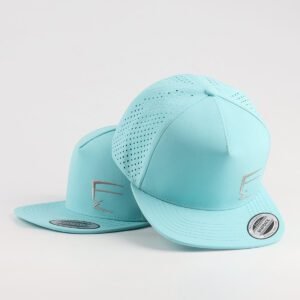 Bsci Wholesale Custom 5 Panel Hats With Perforated Laser Holes Customized Embroidery Logo Flat Brim