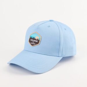Custom Sky Blue Woven Patch Baseball Cap,A Frame Style Sport Baseball Cap,custom Outdoor Unisex Baseball Gorras