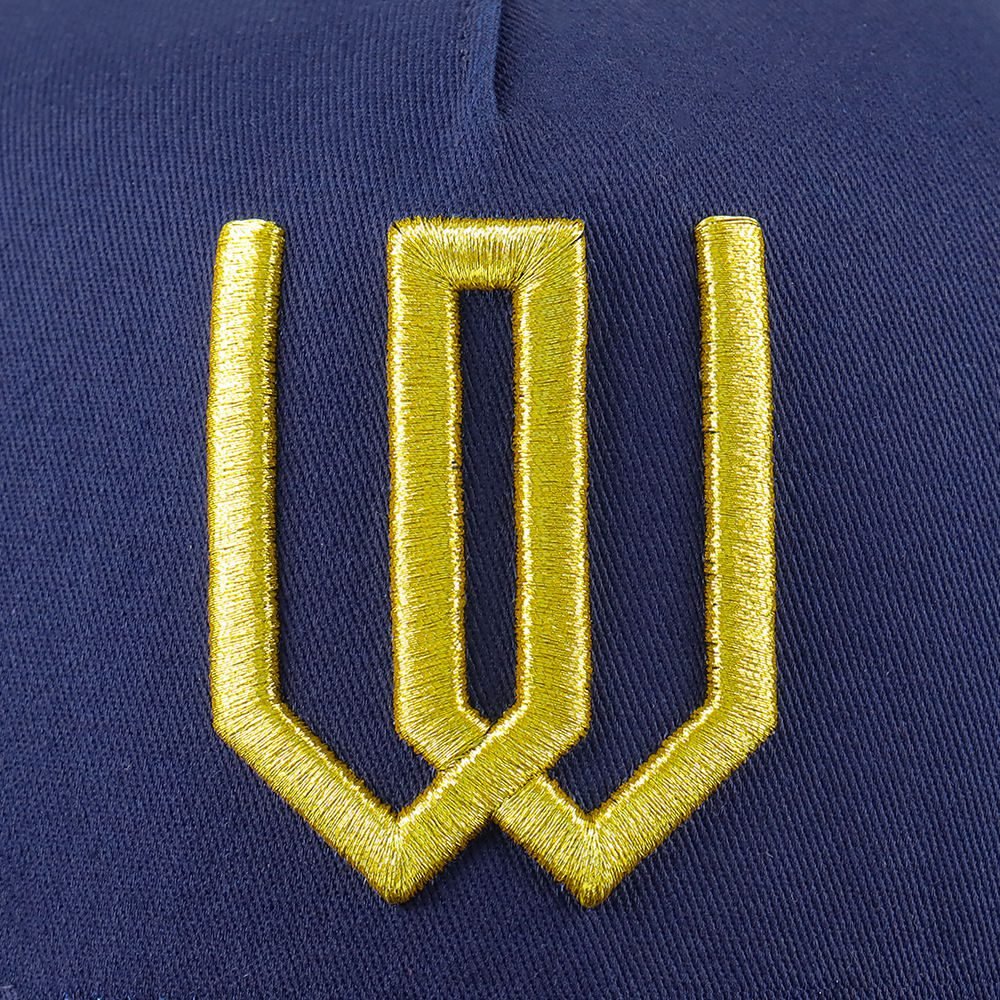 Custom High Quality 5 Panel a Frame Style Cotton Baseball Cap With 3D Wire Embroidery Logo Navy Blue Baseball Hats - Image 3