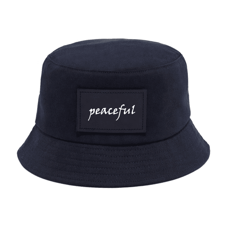 OEM Custom Fashion Fishing Bucket Hat Cap With Leather Patch Hot Sale - Image 4