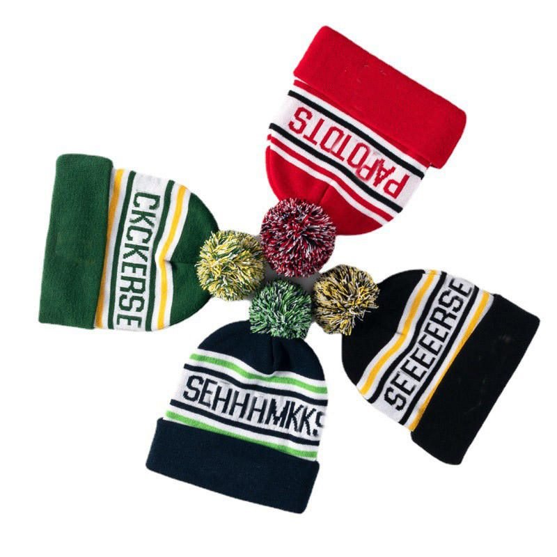 OEM Manufacture Custom Jacquard Embroidery Toque Sport Pom Pom Knitted Winter Beanie Hat With Custom Logo Adult - Image 3