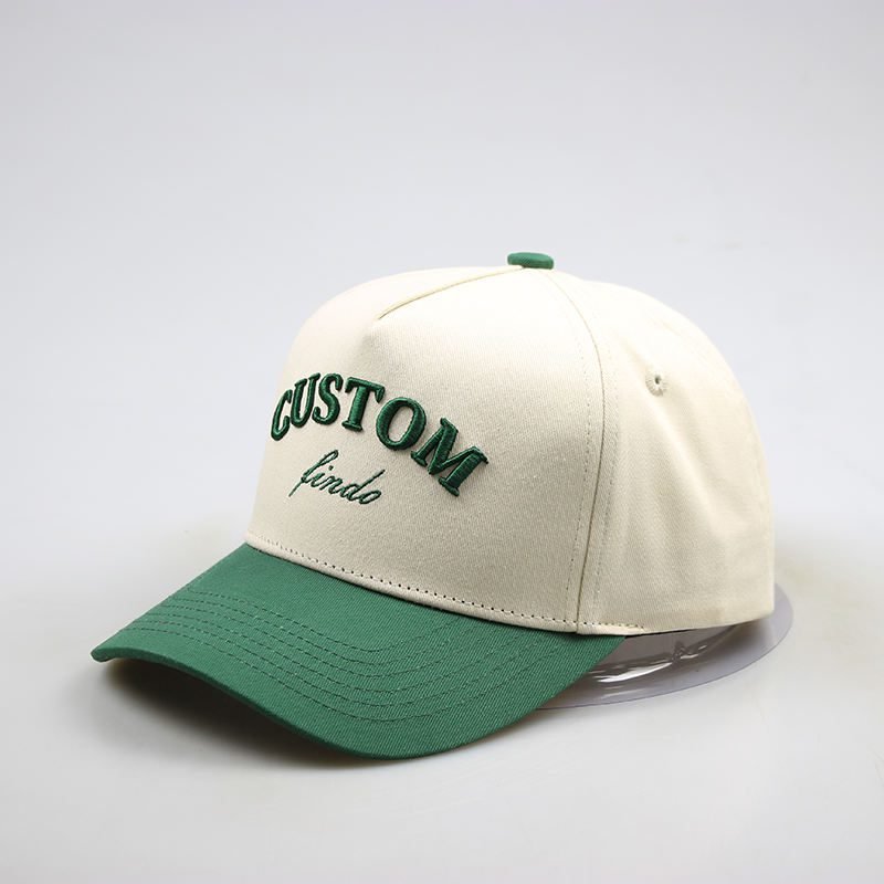 OEM Wholesale Blank Custom Embroidered Logo Baseball Cap Men Women Trendy 5 Panel Two Tone Snapback Dad Hats Vintage Trucker Hat