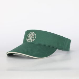 OEM Custom Logo Design Unisex Casual Sports Sun Visor Cap Cotton Polyester Outdoor Travel Cycling Sandwich Brim Embroidery Fishing