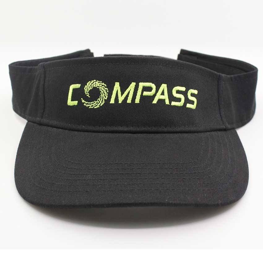 OEM High Quality Embroidery Floral Hats Sun protection Visor Cap Hat, Custom Sun Visor Cap