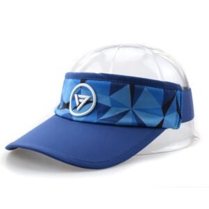 OEM Custom Sweat-absorbent Polyester Sport Visor Caps Golf Hats Sunvisor Protection Tennis Neon