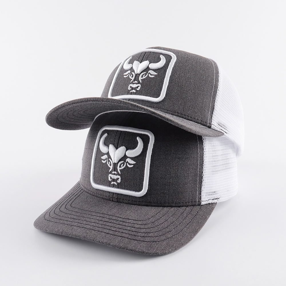 OEM Trucker Cap Sports Hats 3d Embroidered Logo Mesh Snap Back Custom Richardson 6 Panel Pre Curved Brim - Image 4