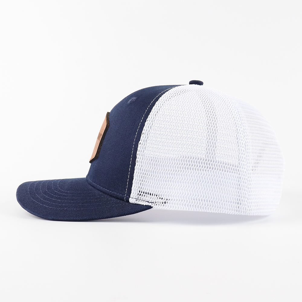 OEM Trucker Cap Custom 6 Panel Pre Curved Brim Mesh Snap Back Sports Hats 3d Embroidered Logo Richardson - Image 3