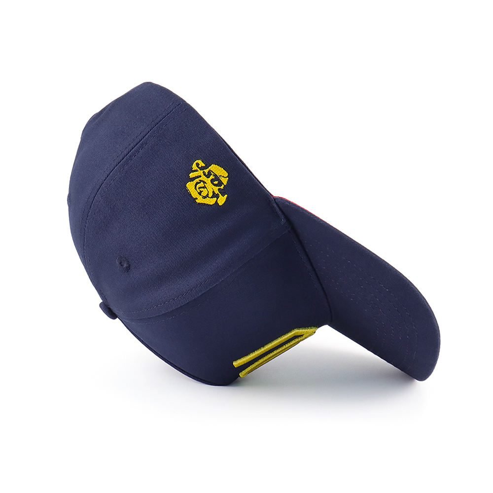 Custom High Quality 5 Panel a Frame Style Cotton Baseball Cap With 3D Wire Embroidery Logo Navy Blue Baseball Hats - Image 8