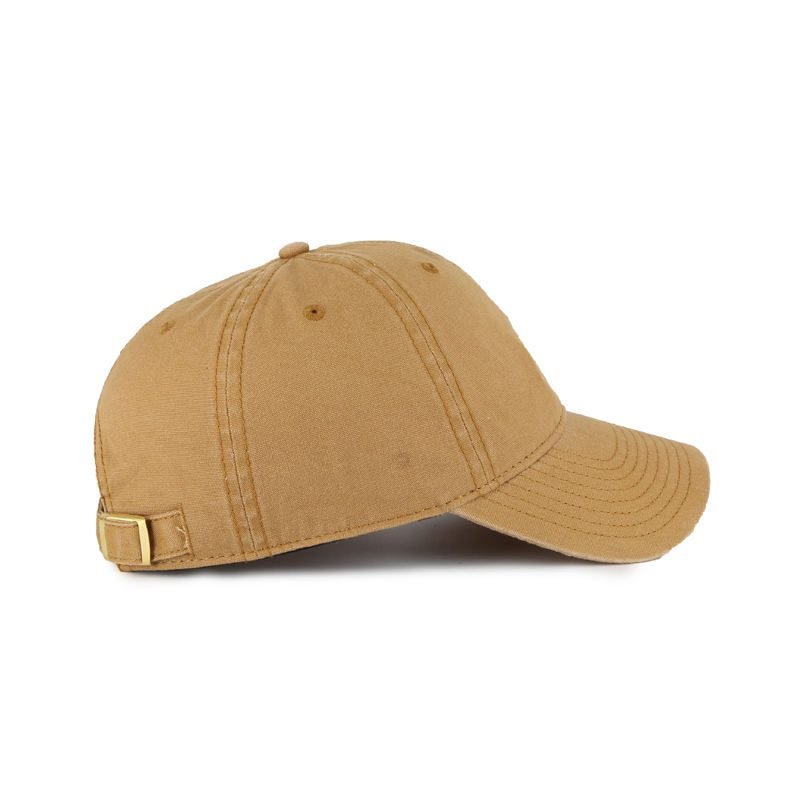 OEM Hot Sale Canvas with Curve Brim 6 Panel Baseball Caps Dad Hat - Image 5