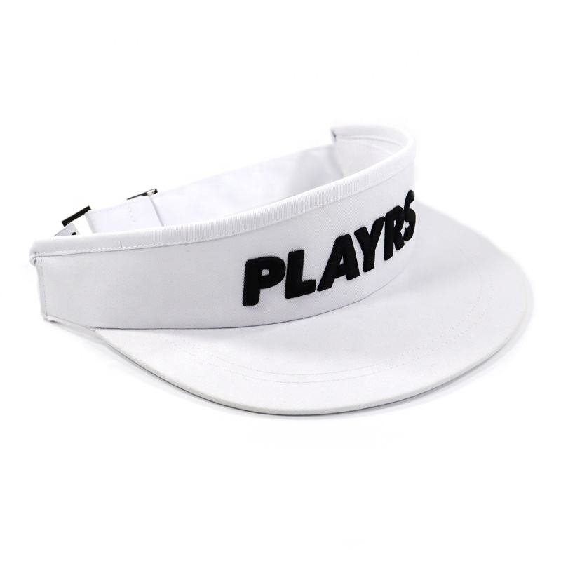 OEM Aungking Factory Professional Custom Your Own Embroidery Logo Golf Visor Cap, Middle Profile White Golf Hat Cotton - Image 4