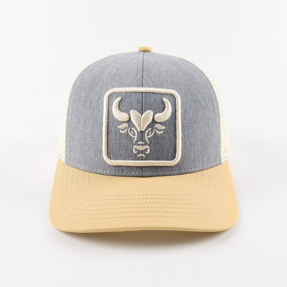 OEM Custom 6 Panel Pre Curved Brim Mesh Snap Back Sports Hats 3d Embroidered Logo Richardson Trucker Cap - Image 2