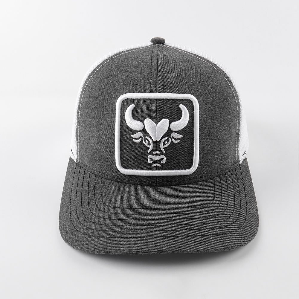 OEM Trucker Cap Sports Hats 3d Embroidered Logo Mesh Snap Back Custom Richardson 6 Panel Pre Curved Brim - Image 5