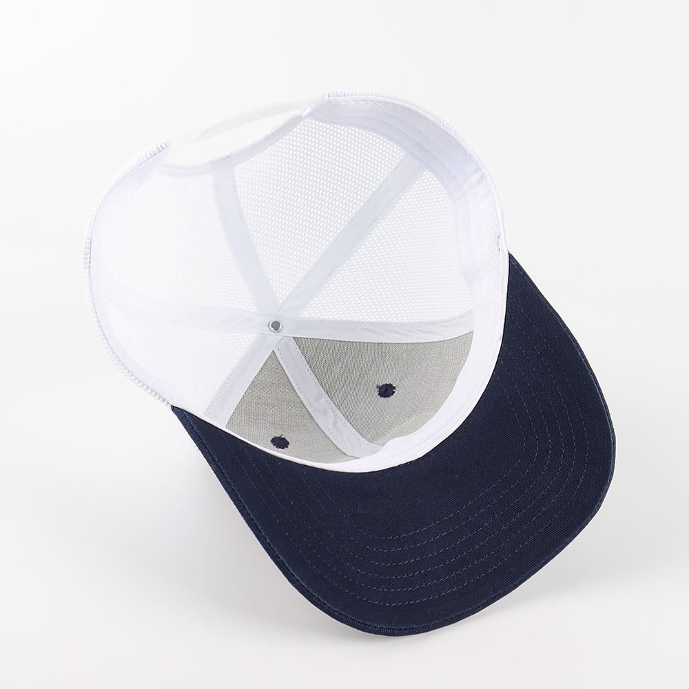 OEM Trucker Cap Custom 6 Panel Pre Curved Brim Mesh Snap Back Sports Hats 3d Embroidered Logo Richardson - Image 4