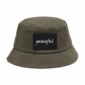 OEM Custom Fashion Fishing Bucket Hat Cap With Leather Patch Hot Sale