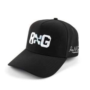 Custom High Quality Unisex 5 Panel Quick Dry Black Polyester Sports Baseball Cap,3D Embroidery logo Waterproof Rope Baseball Cap