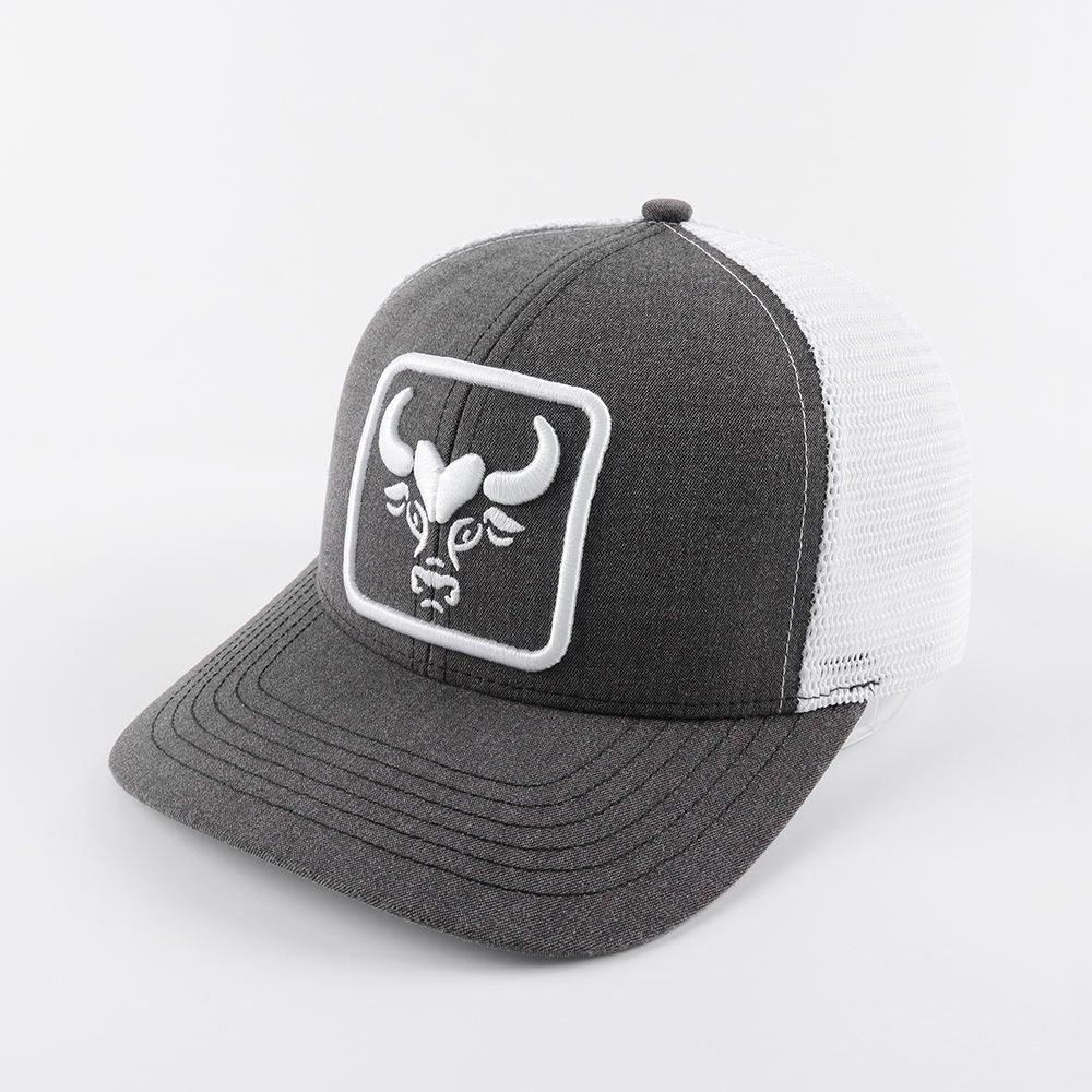 OEM Trucker Cap Sports Hats 3d Embroidered Logo Mesh Snap Back Custom Richardson 6 Panel Pre Curved Brim