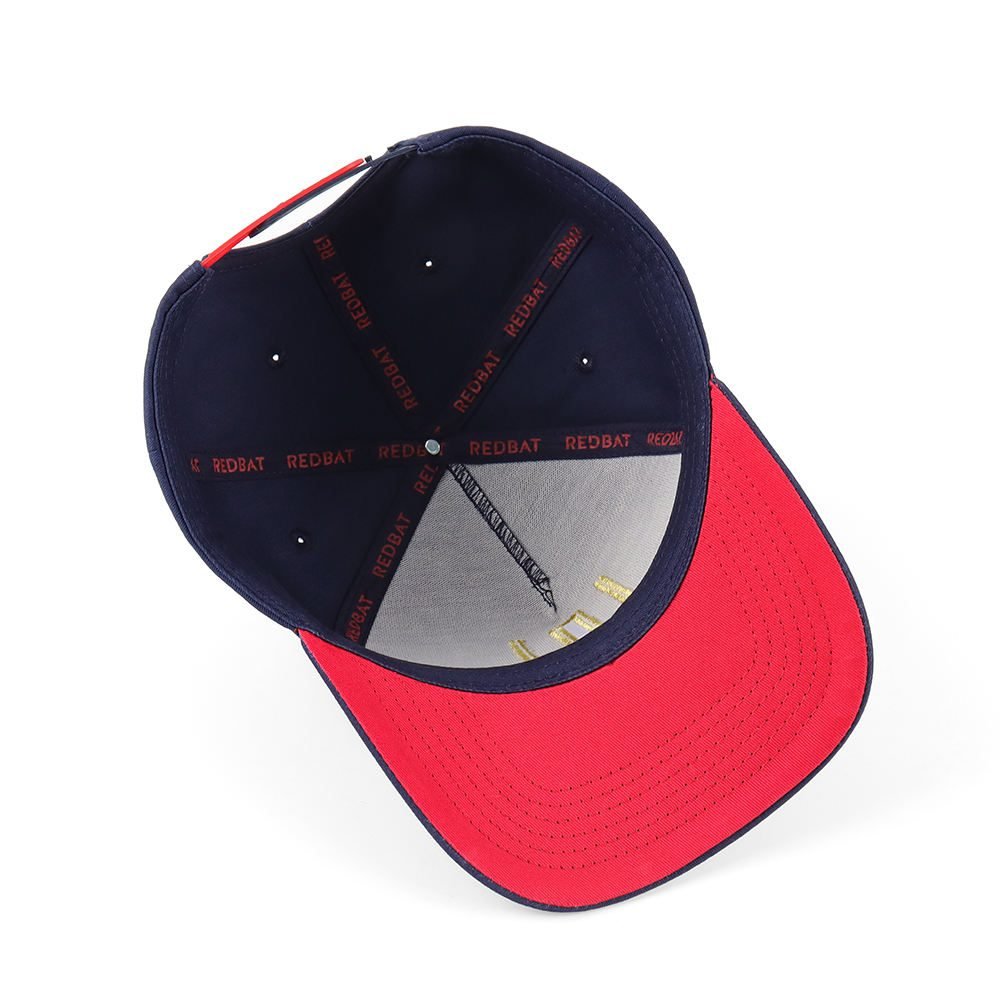 Custom High Quality 5 Panel a Frame Style Cotton Baseball Cap With 3D Wire Embroidery Logo Navy Blue Baseball Hats - Image 7
