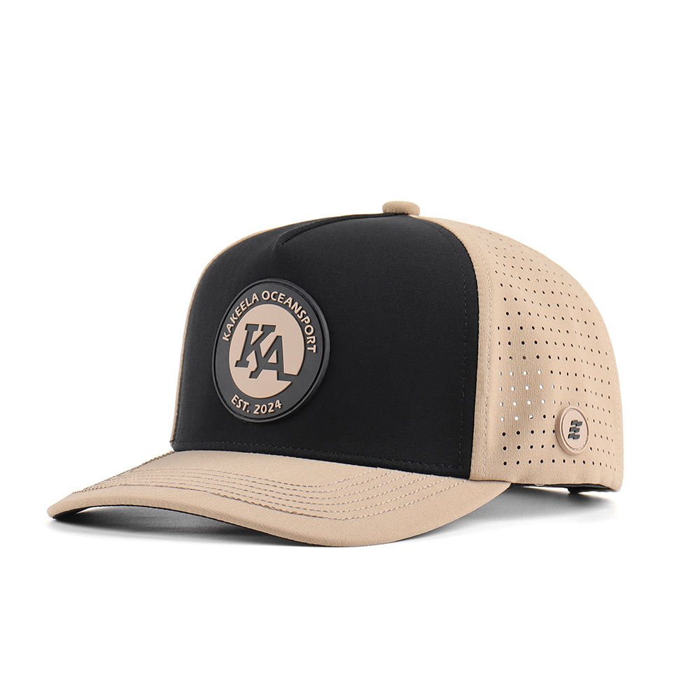 Custom Waterproof Sports Cap – Rope Design, Breathable Laser Perforated Panels