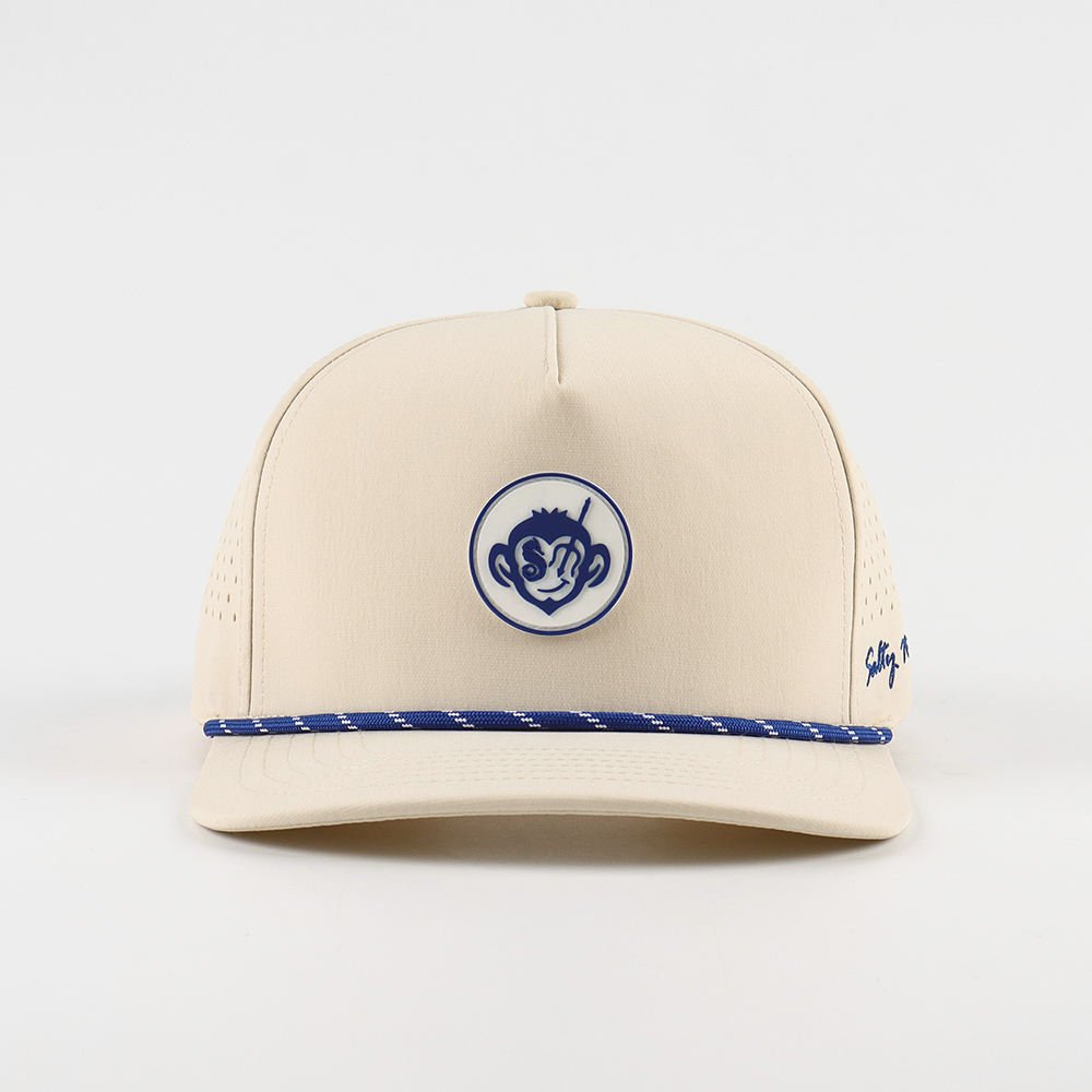 Custom Waterproof Sports Cap – Rope Design, Breathable Laser Perforated Panels - Image 3