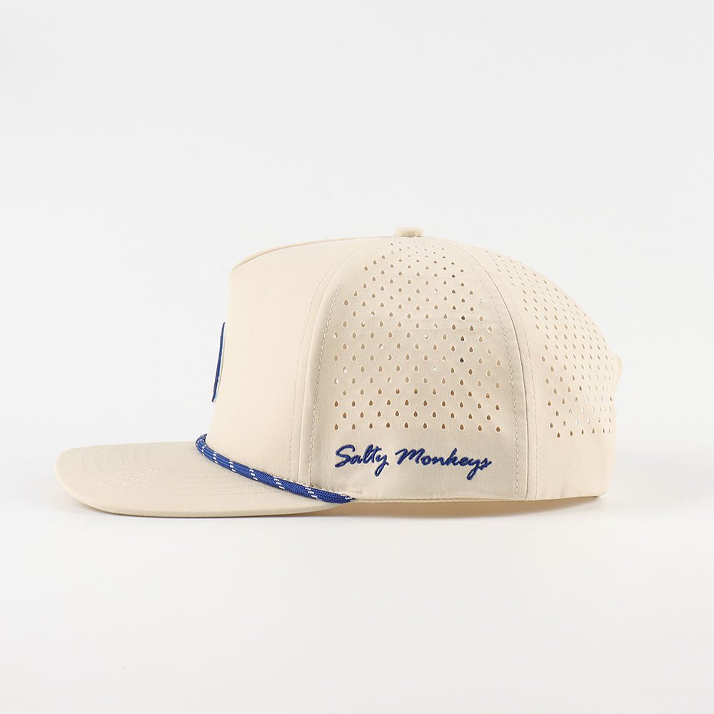 Custom Waterproof Sports Cap – Rope Design, Breathable Laser Perforated Panels - Image 4